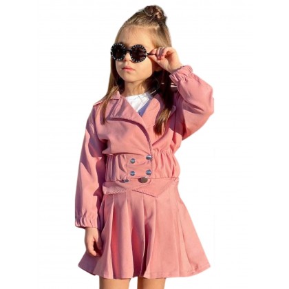 فستان بناتي لون زهري