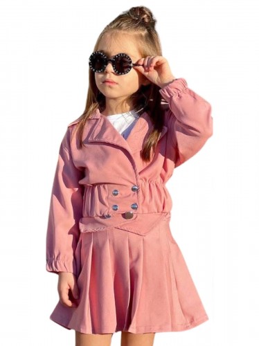 فستان بناتي لون زهري