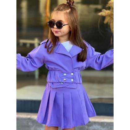 فستان بناتي لون بنفسجي