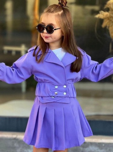 فستان بناتي لون بنفسجي