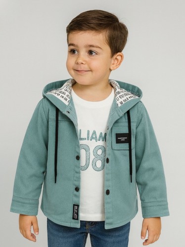 طقم بلوزة + جاكيت ولادي لون أخضر