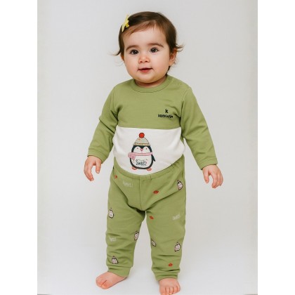 بيجامة بناتية قطعتين تبان