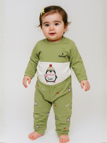 بيجامة بناتية قطعتين تبان