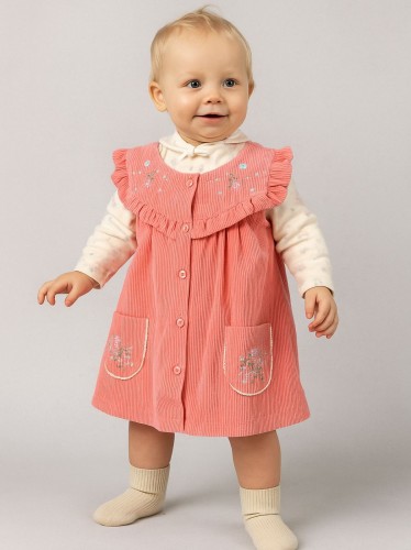 فستان بناتي لون رمادي