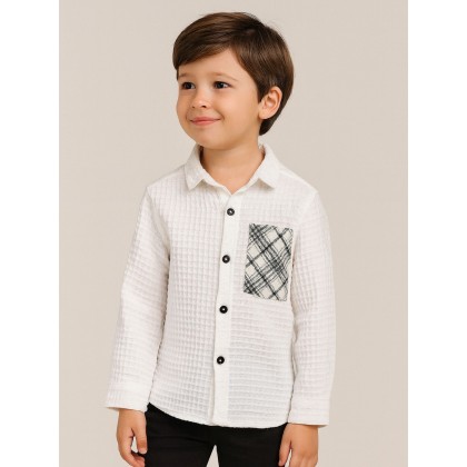 قميص ولادي لون ابيض 