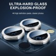 طقم حماية 3 قطع لعدسات كاميرا لايفون 11pro max لون سيلفر