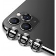 طقم حماية 3 قطع لعدسات كاميرا لايفون 11pro max لون أسود