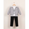 طقم ولادي جاكيت وبنطلون لون سكني
