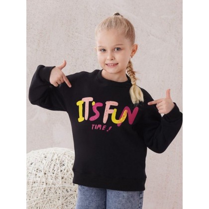 بلوزة ولادي بأكمام طويلة لون أسود