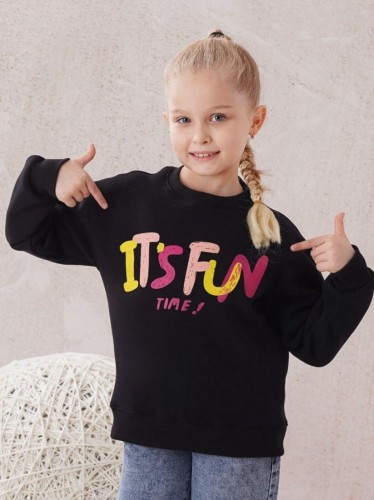 بلوزة ولادي بأكمام طويلة لون أسود