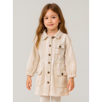 فستان بناتي لون بيج