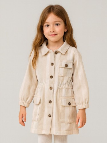 فستان بناتي لون بيج