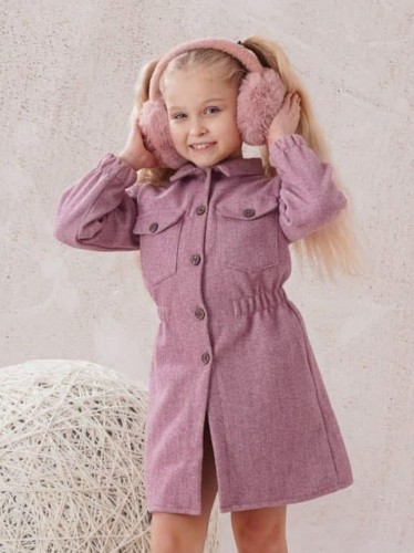 فستان بناتي لون زهري