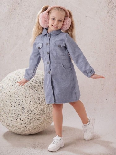 فستان بناتي لون أزرق