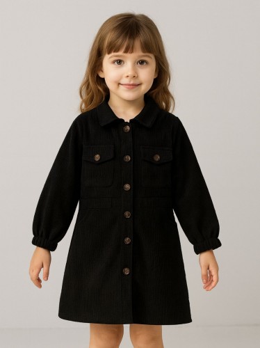 فستان بناتي لون أسود