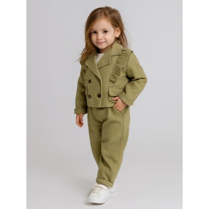 طقم بناتي قطعتين لون أخضر