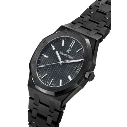 ساعة يد رجالية ثقيلة من الستانلس ستيل المقاوم للصدأ لون أسود ماركة AudeMars Piguet