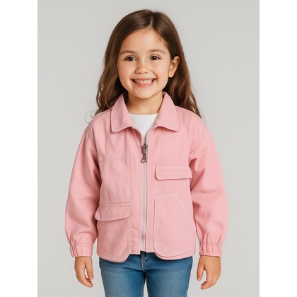 جاكيت بناتي لون زهري 