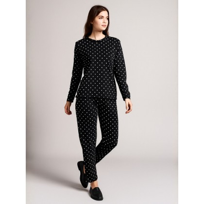 بيجامة ستاتية شتوية لون أسود