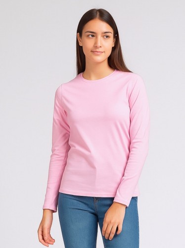 بلوزة ستاتية لون زهري فاتح