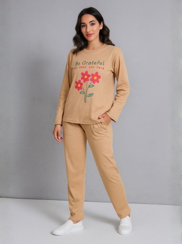 بيجامه ستاتي شتوي لون بيج