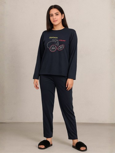 بيجامه ستاتي شتوي لون كحلي