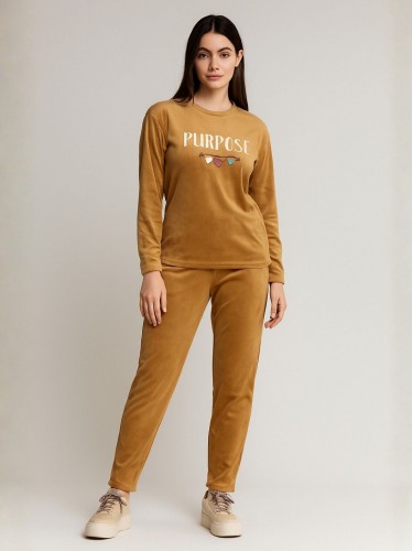 بيجامه ستاتي شتوي لون بني