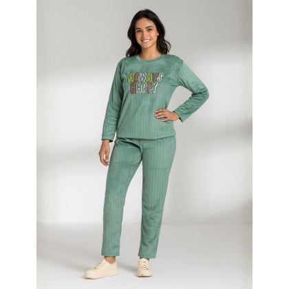 بيجامه ستاتي شتوي لون أخضر