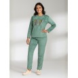 بيجامه ستاتي شتوي لون أخضر