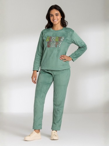 بيجامه ستاتي شتوي لون أخضر