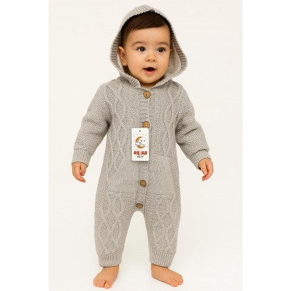 أفرهول صوف للأطفال لون سكني