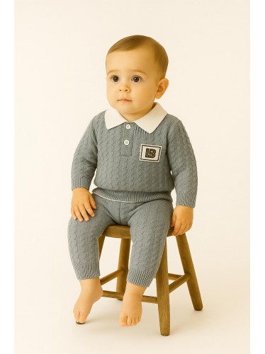 طقم صوف ولادي لون سكني