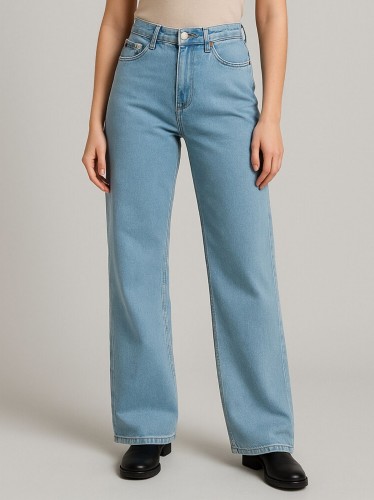 بنطلون جينز ستاتي أزرق فاتح