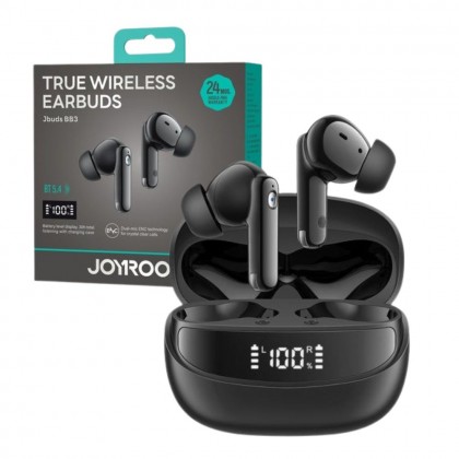 سماعة لاسلكية جلد رهيبة من جويروم العالمية صوت مايك نقي مع تقنية عزل الضوضاء ومود مخصص للألعاب ومود اخر للموسيقى jbuds bb3