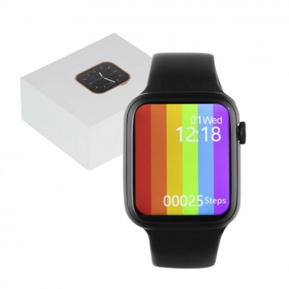 smart watch ساعة ذكية بتصميم أنيق لون أسود