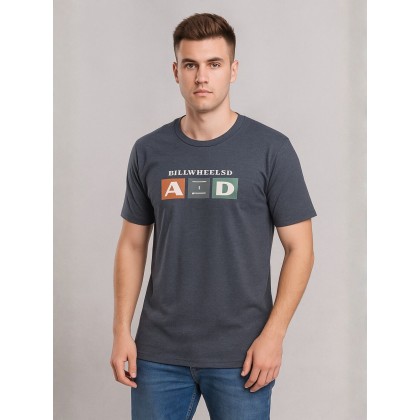 بلوزة نص كم رجالية لون سكني