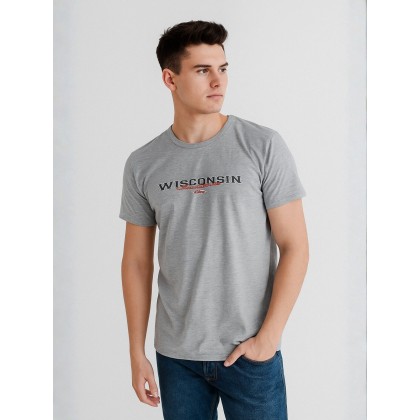 بلوزة رجالية نص كم لون رمادي فاتح