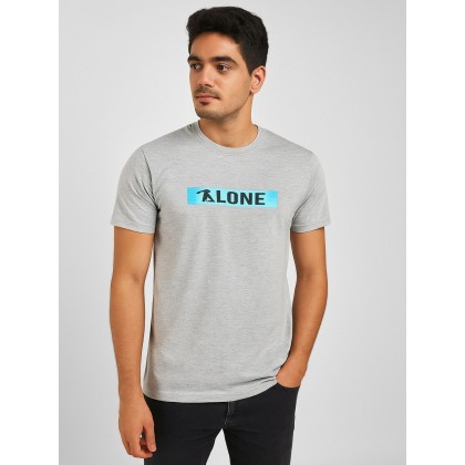 بلوزة رجالية نص كم لون رمادي فاتح