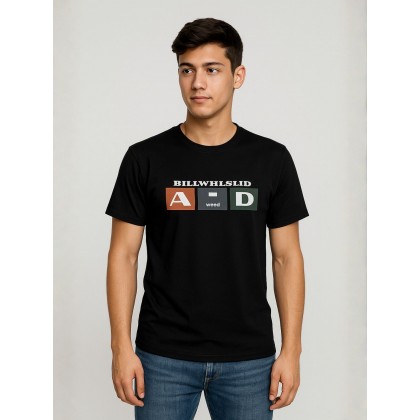 بلوزة رجالية نص كم لون أسود