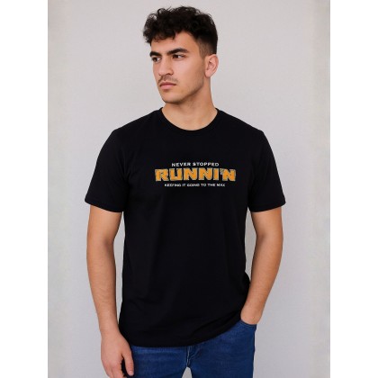 بلوزة رجالية نص كم لون أسود