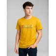 بلوزة رجالية نص كم لون أصفر