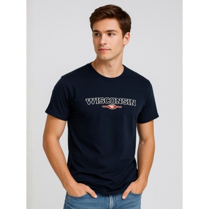 بلوزة رجالية نص كم لون كحلي