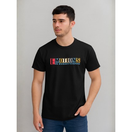 بلوزة رجالية نص كم لون أسود