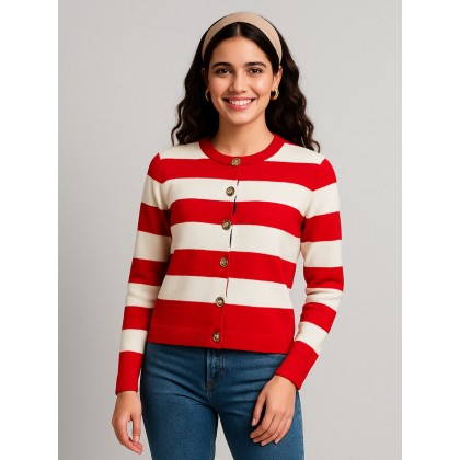 جرزة ستاتي شتوي لون بيج وأحمر