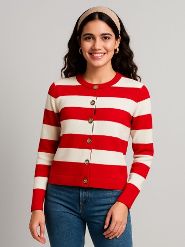 جرزة ستاتي شتوي لون بيج وأحمر