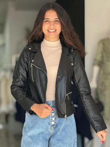 جاكيت ستاتي شتوي لون أسود