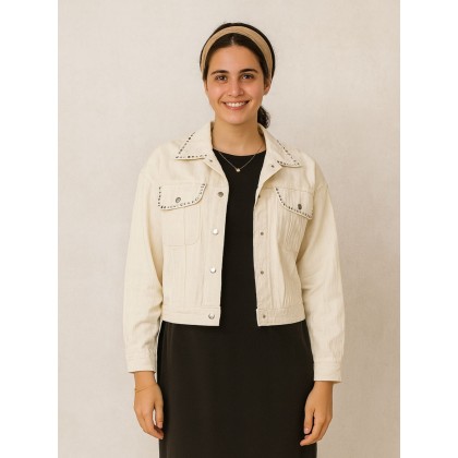 قميص ستاتي لون بيج