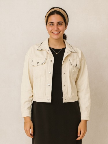 قميص ستاتي لون بيج