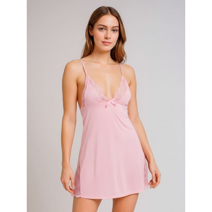 قميص نوم لانجري لون زهري