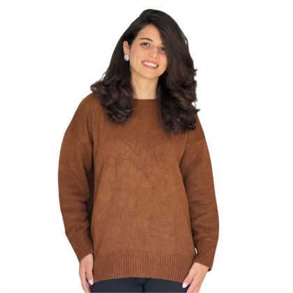 بلوزة ستاتي شتوي لون بني